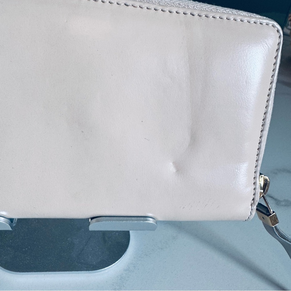 Balenciaga Classic Lambskin Continental Zip Wallet Cream Silver Hardware - Picture 8 of 13
